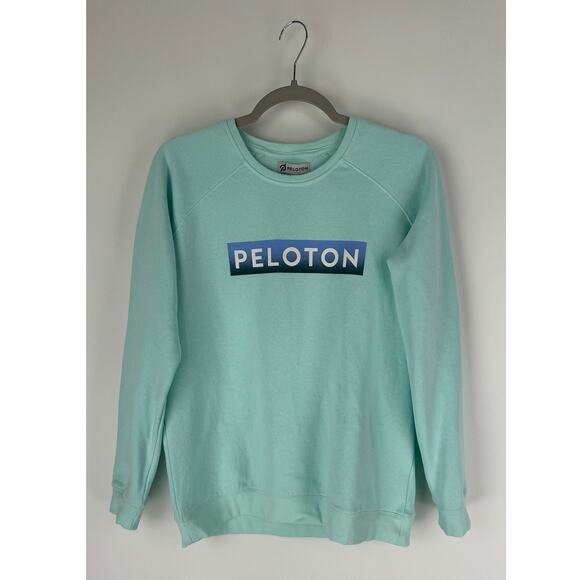 Peloton Classic Crewneck Sweatshirt Womens Small Blue New Pullover Long Sleeve - Picture 1 of 7
